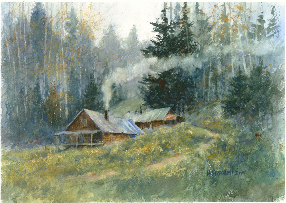 'A Soft Ballet of Smoke' Watercolor Fine Art Giclée Print - Studios of Dale L Popovich